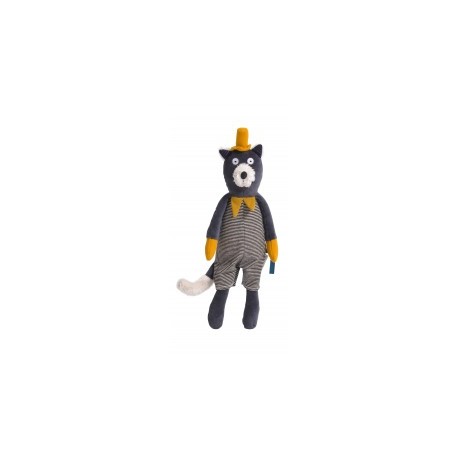 DOUDOU CHAT GRIS ALPHONSE - LES MOUSTACHES