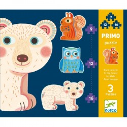 PUZZLE EVOLUTIF PRIMO DANS LA FORET 9,12,16PCS