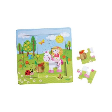 PUZZLE CADRE EN BOIS JARDIN FEERIQUE
