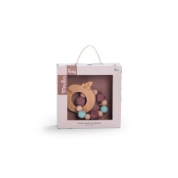 HOCHET ANNEAU DE DENTITION BOIS ET SILICONE - POMME DES BOIS